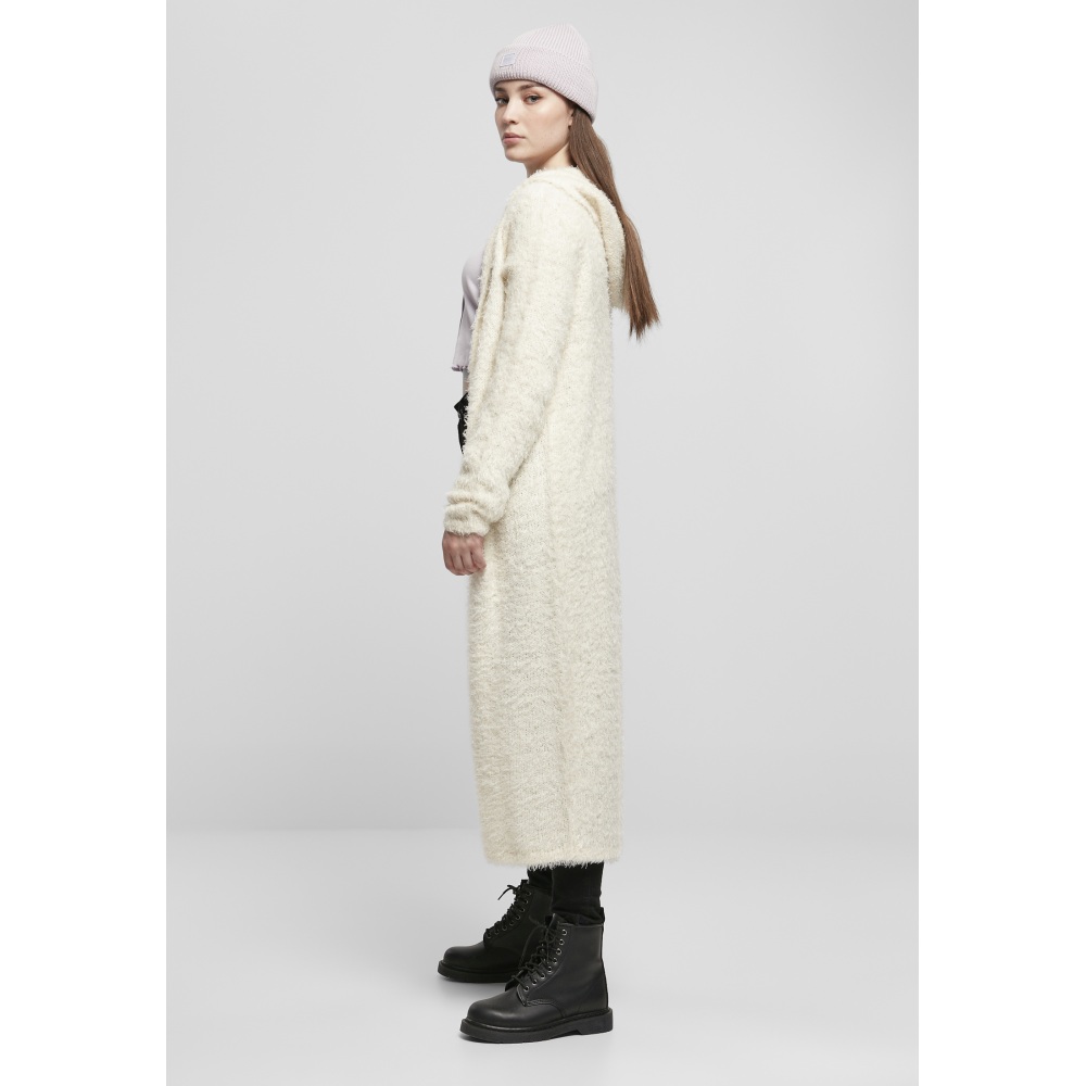 Urban Classics - Hooded Feather Cardigan - Creme